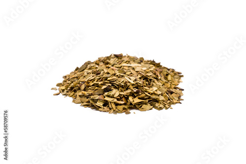 Yerba Mate tea isolated on wihte