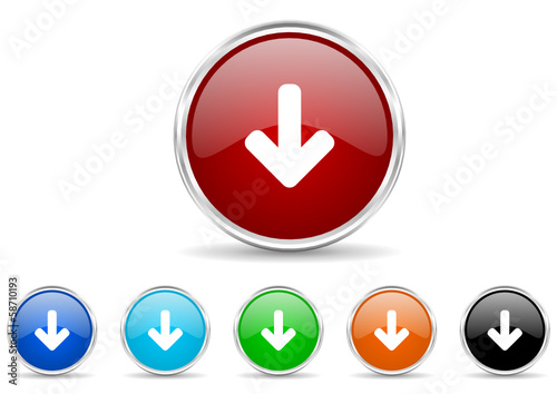 arrow down icon vector set