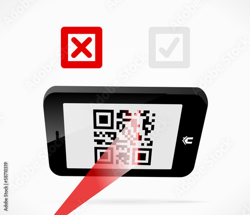 Failed scan for QR-code from a smartphone