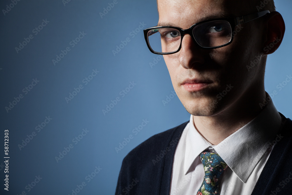 Young man looking at camera Young man looking at camera