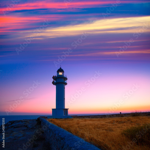 Formentera sunset in Barbaria cape lighthouse