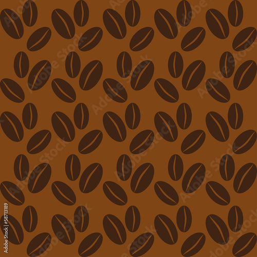 Seamless background with coffee beans.