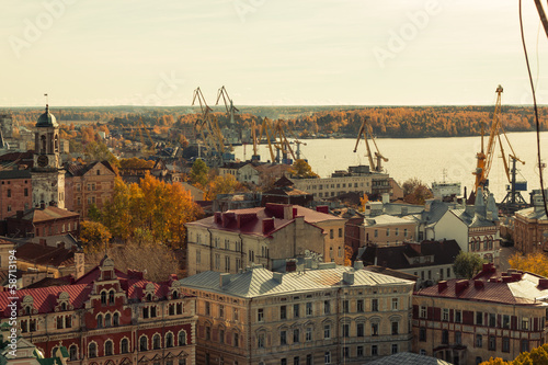 View of the historical center of Vyborg