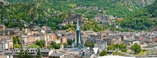 Aerial view of the Andorra la Vella, Andorra