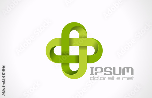 Logo Pharmacy Green cross. Hospital clinic medicine vector