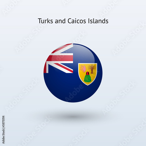 Free Download Turks and Caicos Islands round flag. - GFXLoad