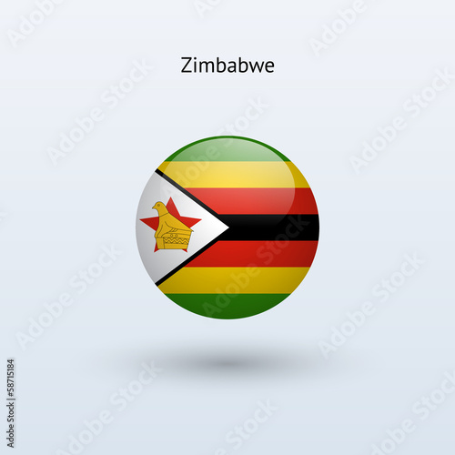 Zimbabwe round flag. Vector illustration. Free Download Zimbabwe round flag. Vector illustration. - GFXLoad