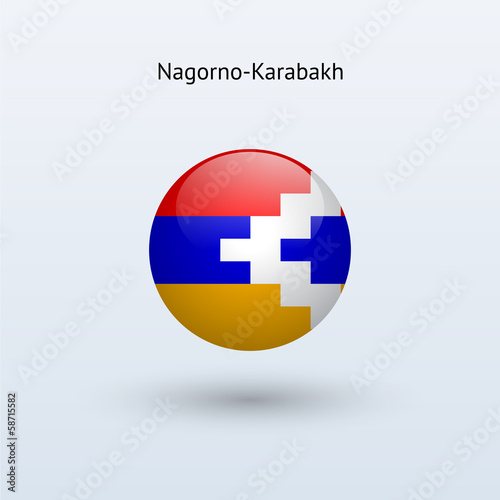 Nagorno-Karabakh round flag. Vector illustration. Free Download Nagorno-Karabakh round flag. Vector illustration. - GFXLoad