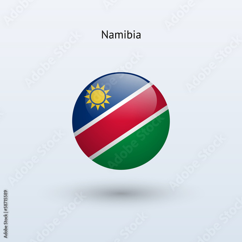 Namibia round flag. Vector illustration. Free Download Namibia round flag. Vector illustration. - GFXLoad