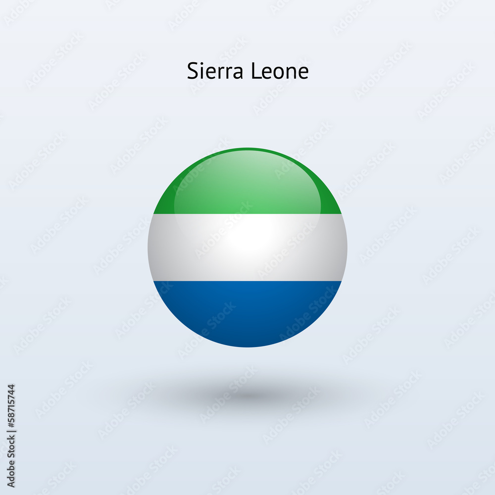 Sierra Leone round flag. Vector illustration. Sierra Leone round flag. Vector illustration.