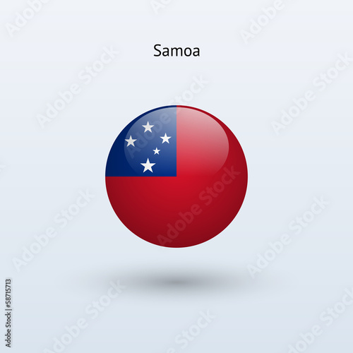 Free Download Samoa round flag. Vector illustration. - GFXLoad