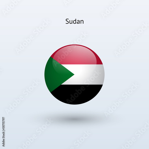 Sudan round flag. Vector illustration. Free Download Sudan round flag. Vector illustration. - GFXLoad