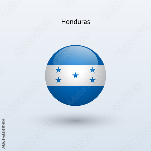 Honduras round flag. Vector illustration. Free Download Honduras round flag. Vector illustration. - GFXLoad