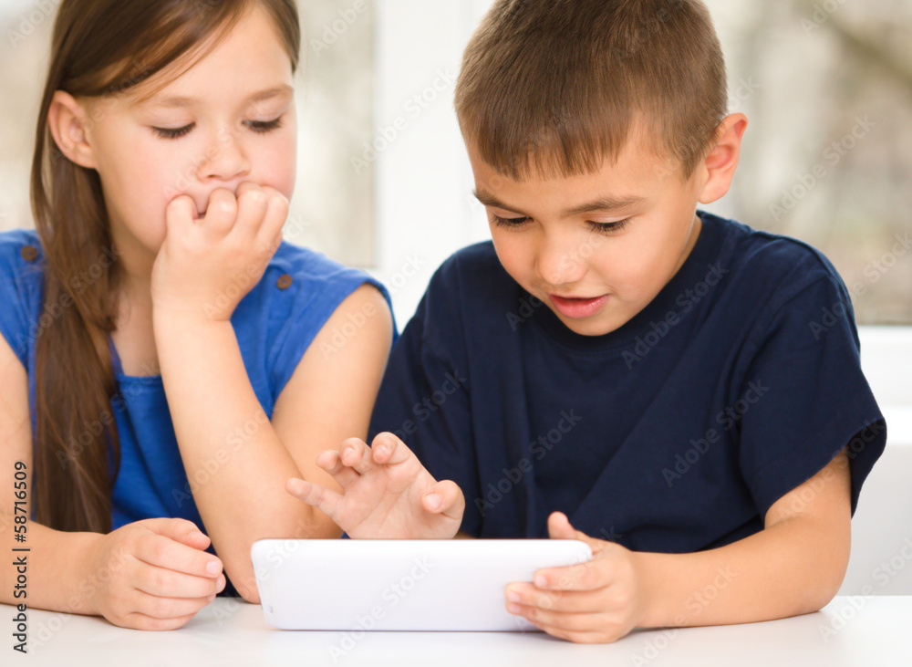 Children are using tablet Children are using tablet