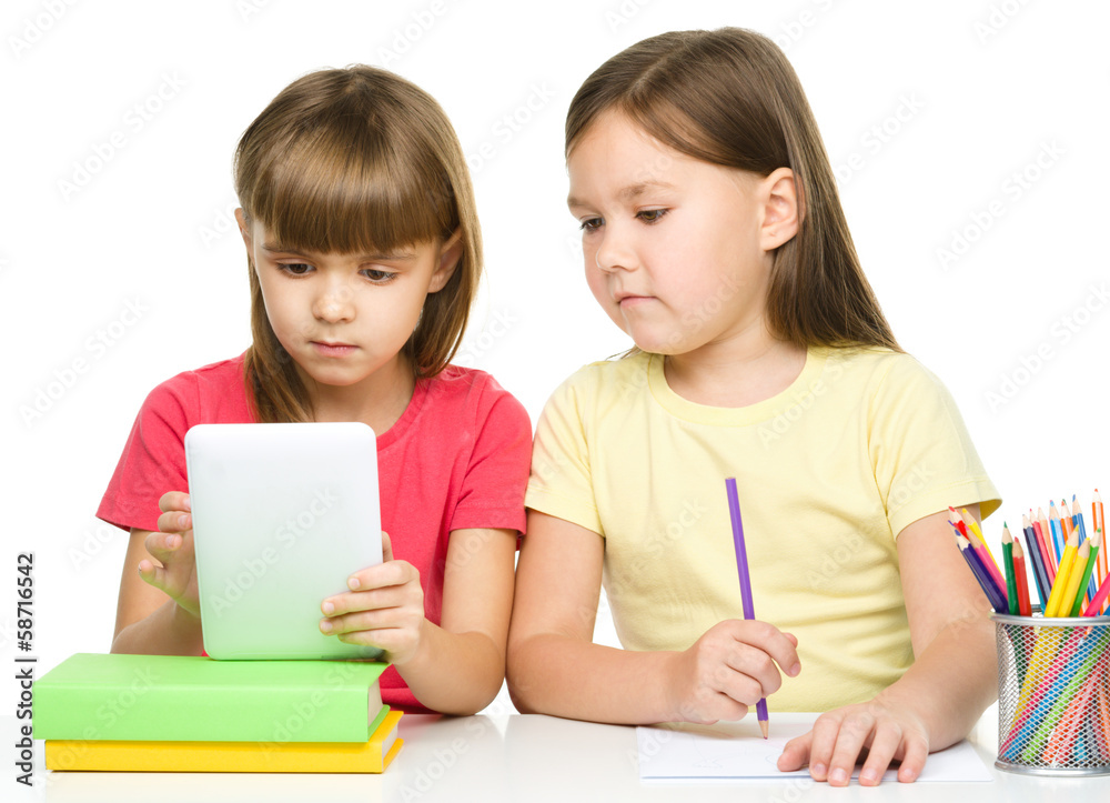 Children are using tablet Children are using tablet