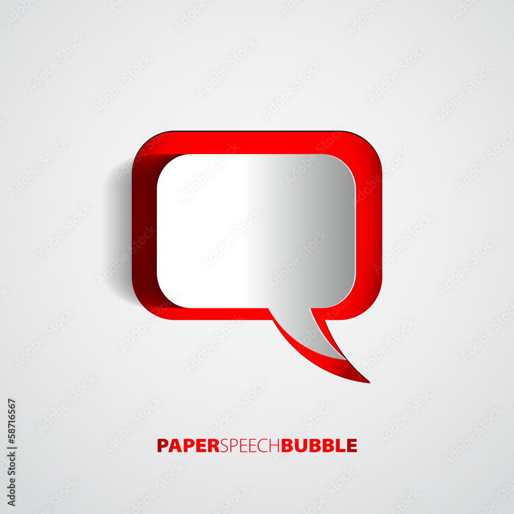 Paper Speech bubble - Abstract 3D Design