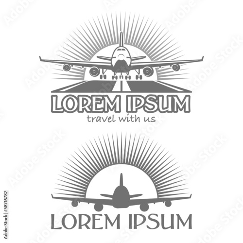 Designed airplain labels