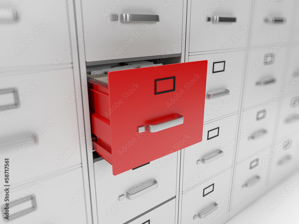 3d rendered illustration of a filing cabinet 3d rendered illustration of a filing cabinet