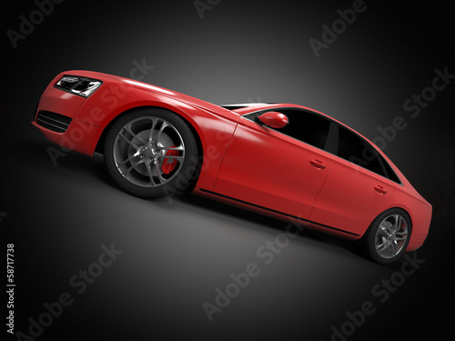 illustration of a concept sports sedan © Sebastian Kaulitzki