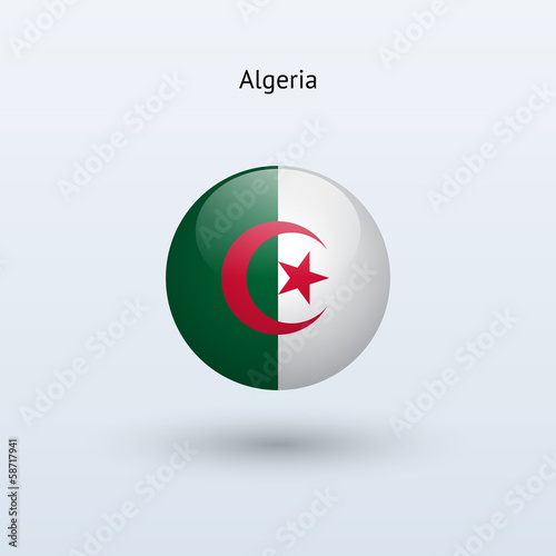 Free Download Algeria round flag. Vector illustration. - GFXLoad