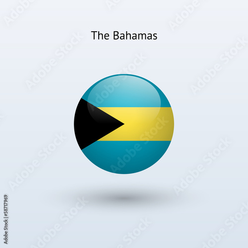 Free Download Bahamas round flag. Vector illustration. - GFXLoad