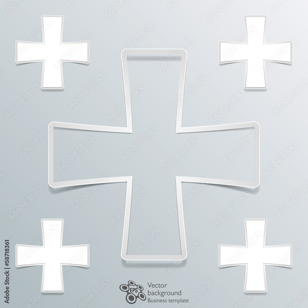 Obraz premium Infographics Vector Background Cross
