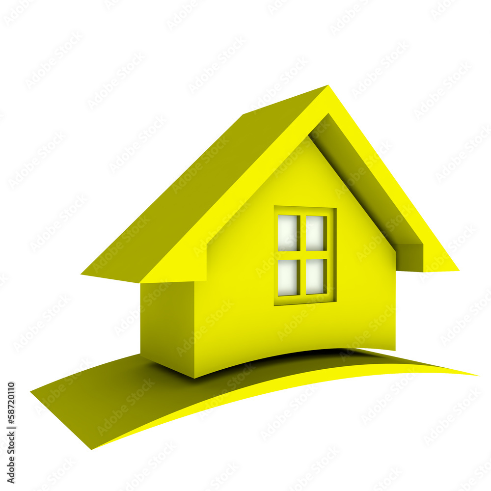 3D Yellow House