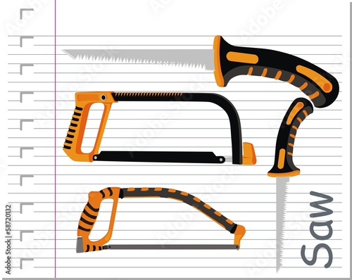 Garden hacksaw isolated