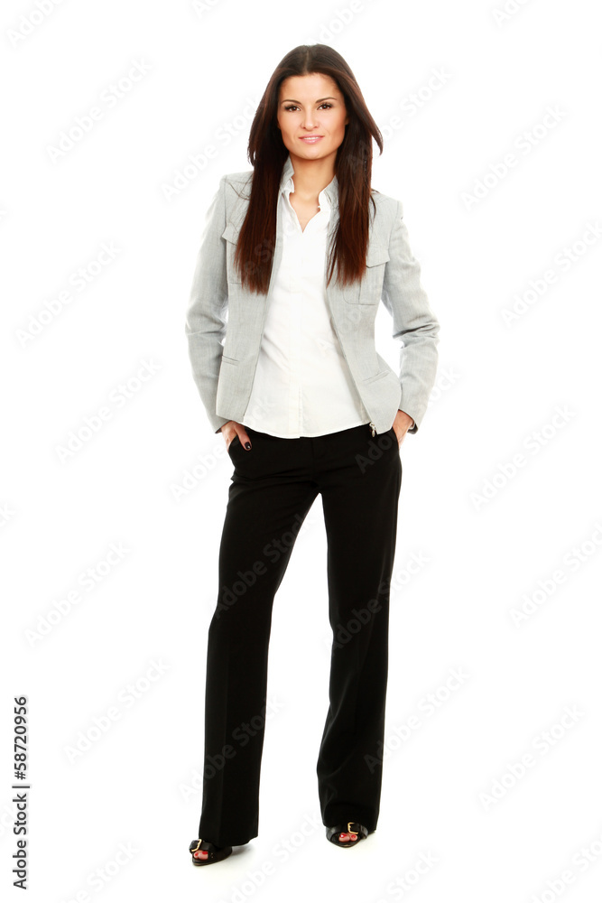 A full length portrait of a beautiful businesswoman standing A full length portrait of a beautiful businesswoman standing