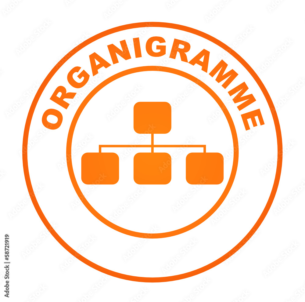Organigramme Rond organigramme sur bouton web rond orange Stock Vector | Adobe Stock