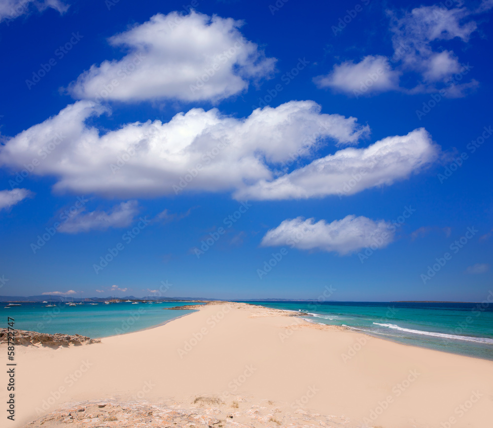 Formentera Illetes Illetas tropical beach near Ibiza
