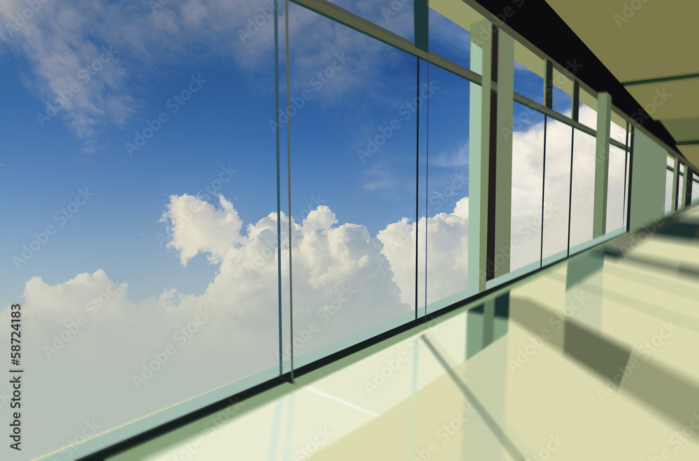 Naklejka premium Windows in modern office building