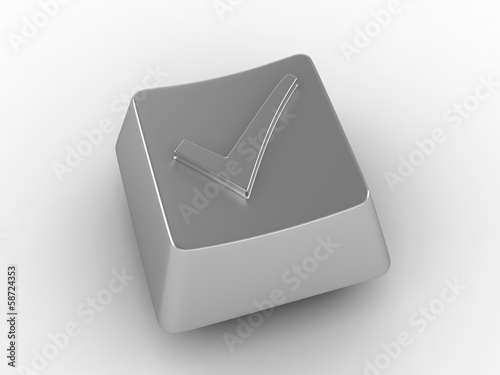 Keyboard button with check ...