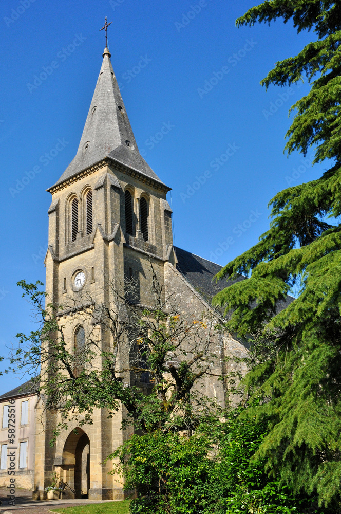 France, Salignac church in Dordogne
