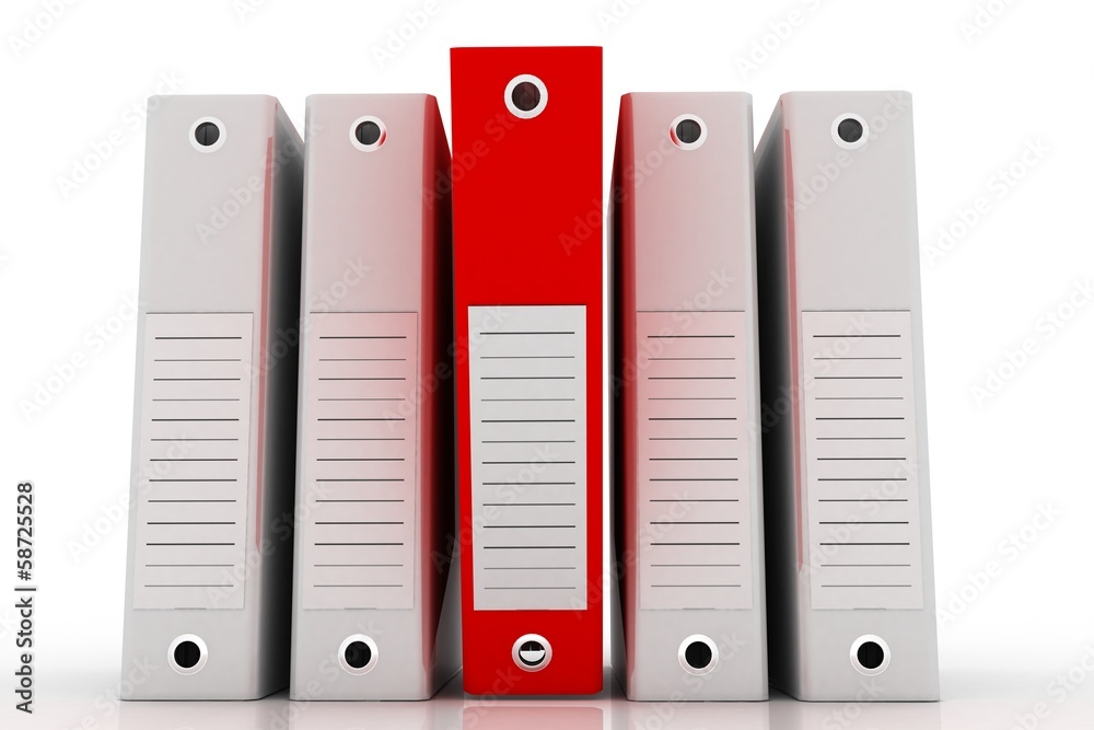 Isolated folders for papers on a white background Isolated folders for papers on a white background
