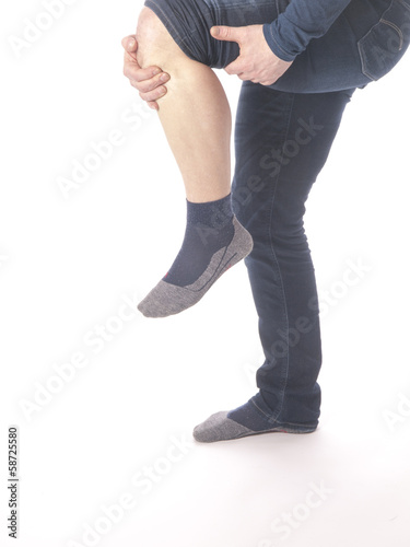 Man with a painful leg