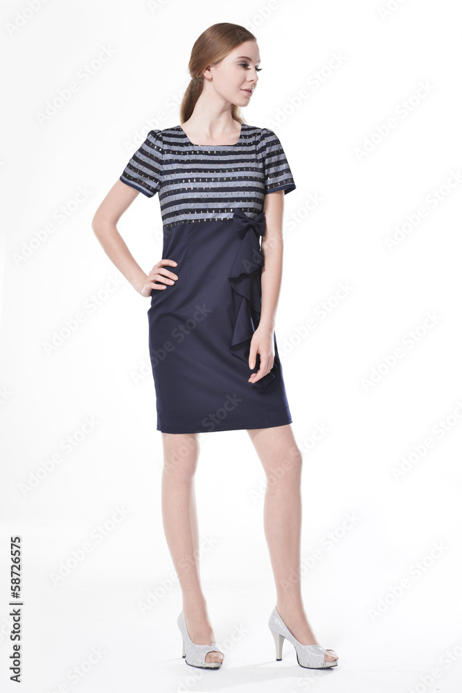 Portrait of a styled professional model-full body Portrait of a styled professional model-full body