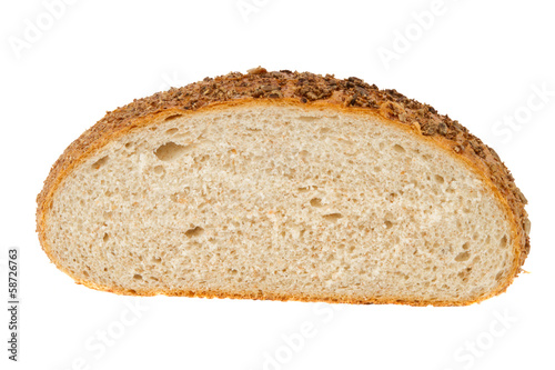 homemade bread with sesame and sunflower seeds