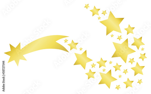 shooting star with star dust