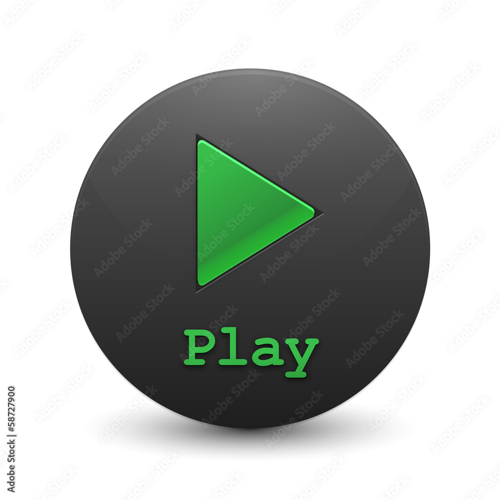 PLAY Web Button (view video player watch icon symbol) PLAY Web Button (view video player watch icon symbol)