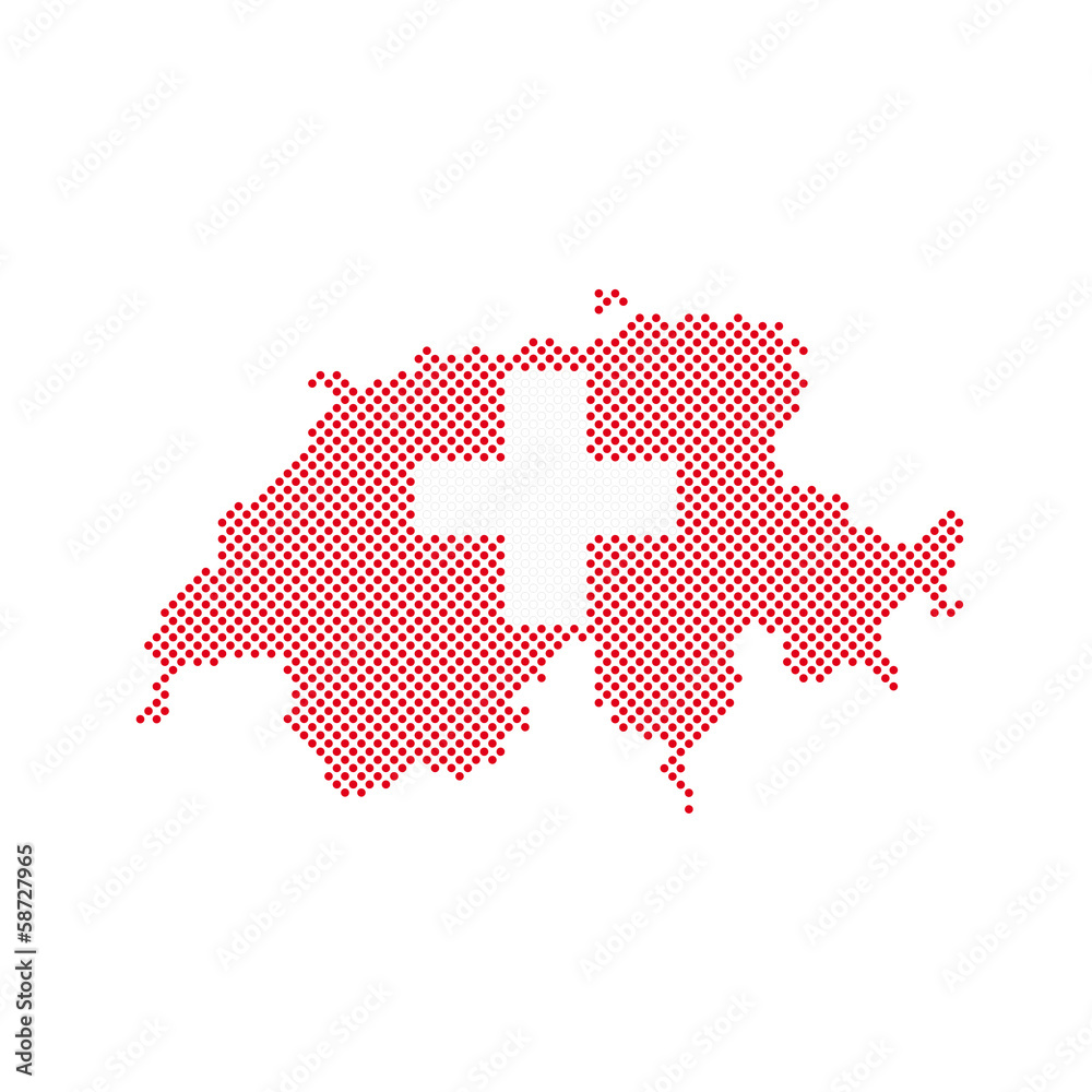 Fototapeta premium Schweiz Flagge Punkte