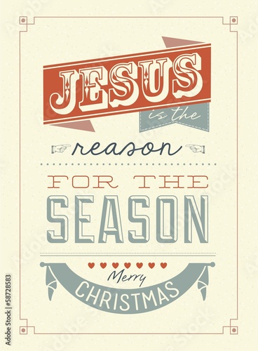 Vintage Christmas Typographical Background