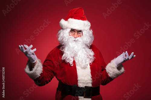 santa claus is welcoming you