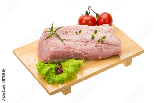 Raw pork meat