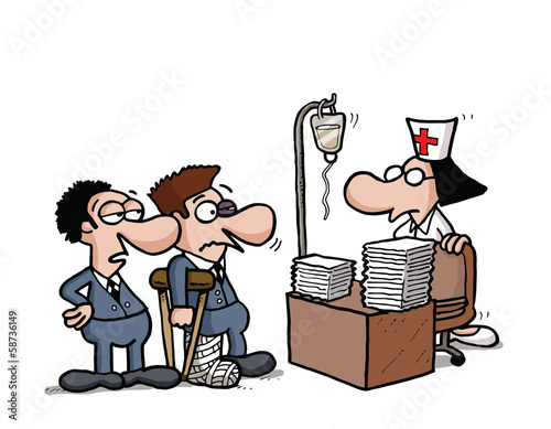 Back to office after accident