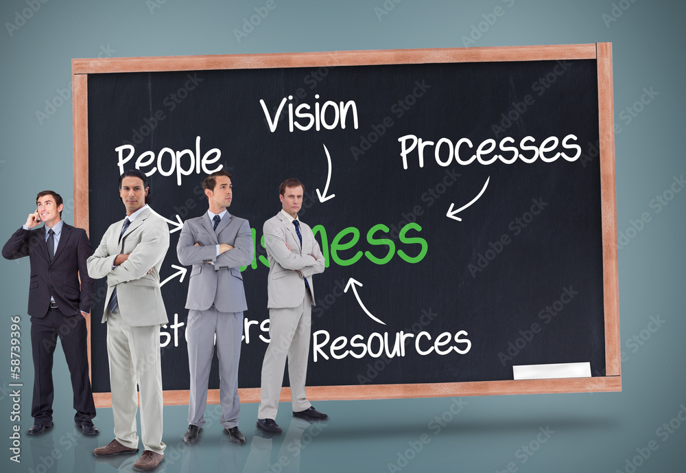 Composite image of businessmen standing arms crossed Composite image of businessmen standing arms crossed