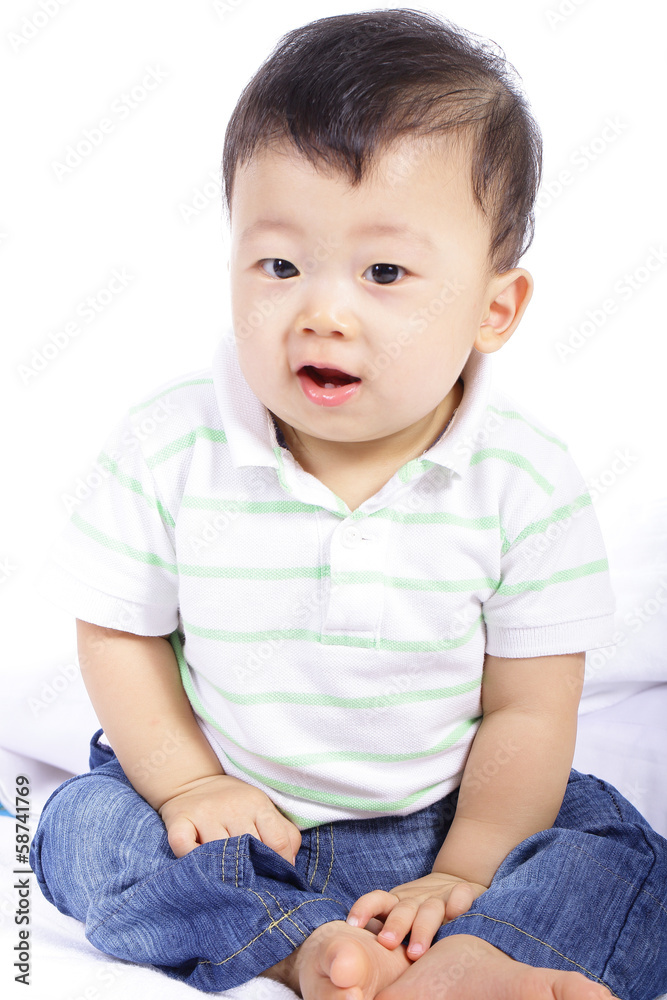 little boy smile and do activity something little boy smile and do activity something