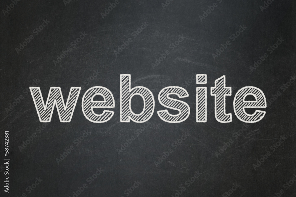 Obraz premium Web design concept: Website on chalkboard background