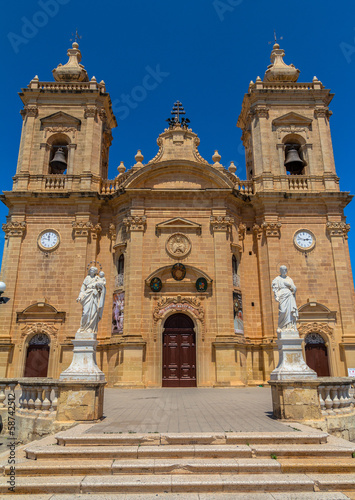 Εκτύπωση καμβά Xaghra parish church dedicated to Our Lady of Victories in Gozo