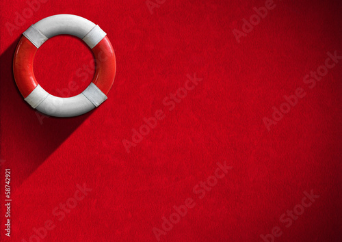 Help Concept - Red and White Lifebuoy